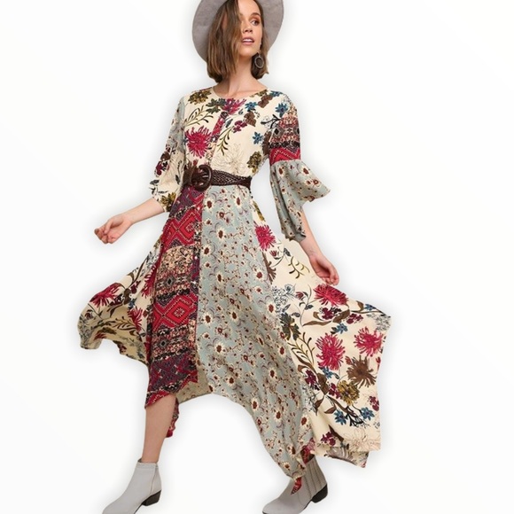 LAST 1 Umgee NWT Boutique Maxi Dress Bohemian - Picture 3 of 7